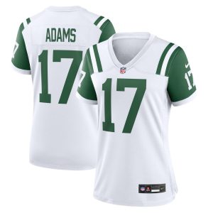 Women's New York Jets #17 Davante Adams  White Classic Alternate Game Jersey