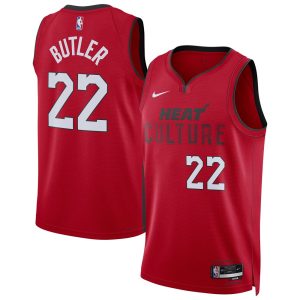 Unisex Miami Heat Jimmy Butler  Red 2024/25 Swingman Player Jersey - City Edition