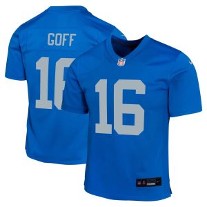 Youth Detroit Lions #16 Jared Goff  Blue Alternate Game Jersey