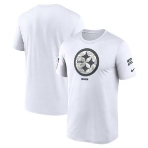 Men's Pittsburgh Steelers  White 2024 Salute To Service Legend Performance T-Shirt