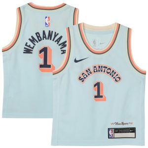 Toddler San Antonio Spurs Victor Wembanyama  Light Blue 2024/25 Swingman Player Jersey - City Edition