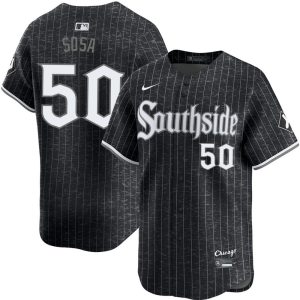 Men's Chicago White Sox #50 Lenyn Sosa Black Home Official Player Jersey