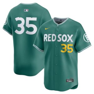 Men's Boston Red Sox #35 Garrett Crochet Nike Green 2025 City Connect Limited Player Jersey