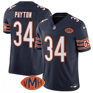 Youth Chicago Bears #34 Walter Payton Navy 2025 F.U.S.E. With VMH Patch Vapor Untouchable Limited Stitched Football Jersey
