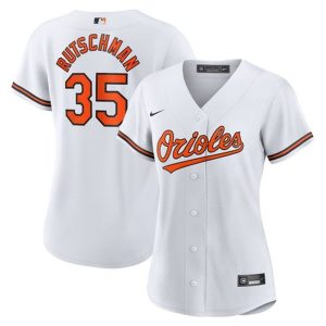 Women's Baltimore Orioles Adley Rutschman  White Home Replica Player Jersey