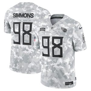 Men's Tennessee Titans Jeffery Simmons  Arctic Camo 2024 Salute to Service Limited Jersey