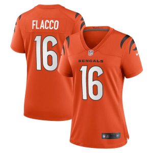 Women's Cincinnati Bengals #16 Joe Flacco Nike Orange Team Game Jersey
