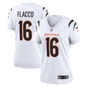 Women's Cincinnati Bengals #16 Joe Flacco Nike White Team Game Jersey