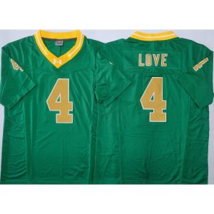 Youth Notre Dame Fighting Irish #4 Jeremiyah Love Green Stitched Jersey