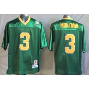 Youth Notre Dame Fighting Irish #3 Joe Montana Green Stitched Jersey
